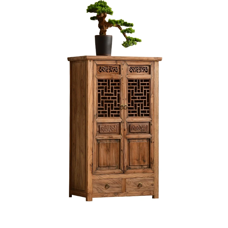 

All solid wood dining side cabinet, locker, wooden storage cabinet, Chinese antique tea room， side cabinet, bed and breakfast