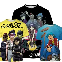 Rock Band Gorillaz T-Shirt stampata in 3d uomo donna T-Shirt moda bambini Hip Hop top Tees maglietta Punk maglietta grafica abbigliamento uomo