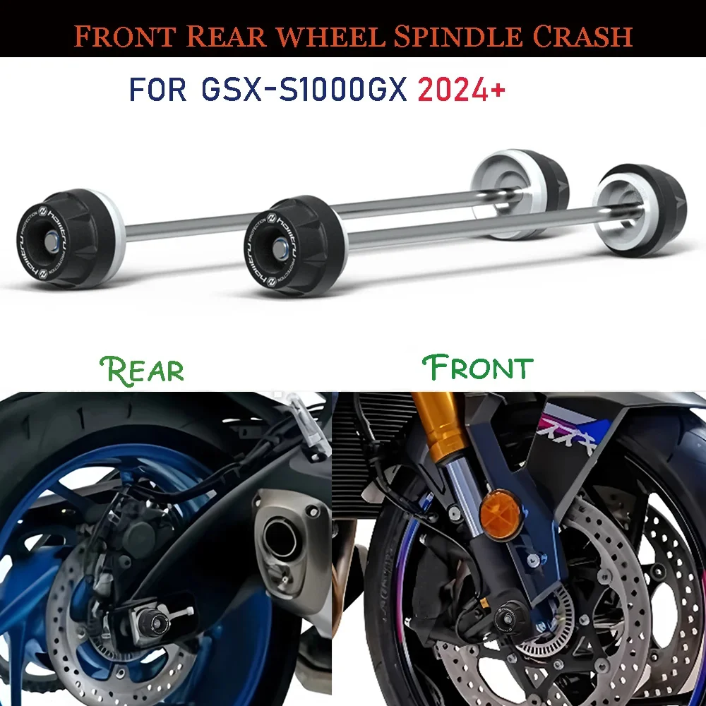 

For Suzuki GSX-S1000GX GSX S1000GX 2024 2025 Motorcycle Front Rear Axle Fork Crash Sliders Wheel Protection