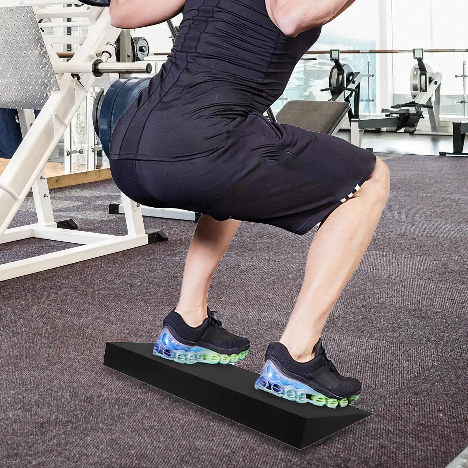 Squat Wedge Block Footrest Cushion for Calf Stretching Knee Pad Riser Block Back