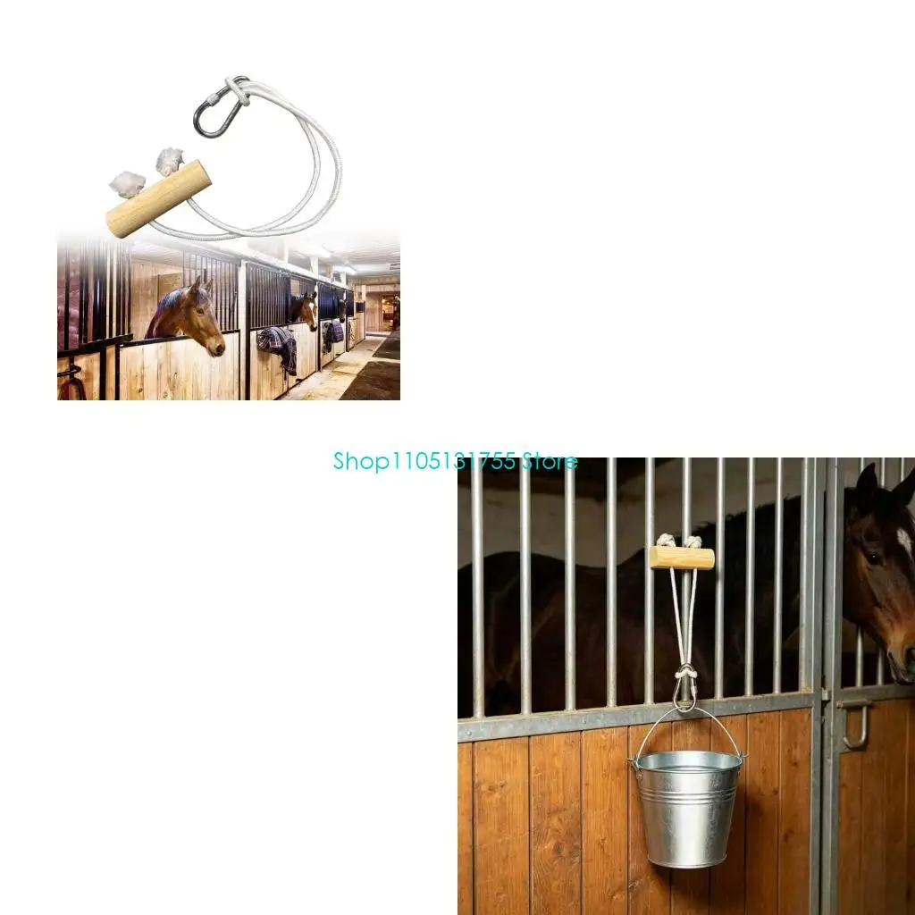K0EF Oval Hook Nylon Water Bucket Hanger Equine Water Bucket Holder For Equine Cares And Outdoor Stables And Ranches