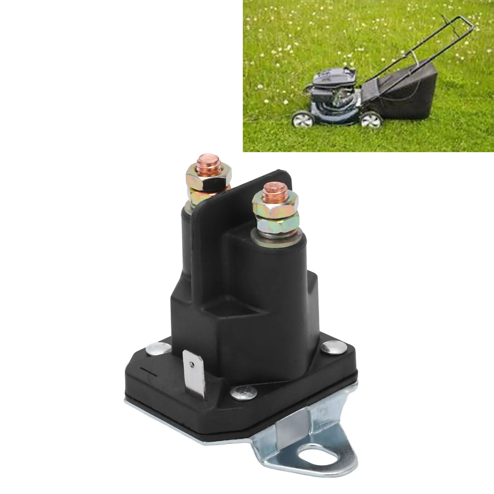 Lawn Mower Relay ABS Housing Brass Coil Starter Solenoid Relay for Utility Vehicle 12V Magnetic Switching Relay Lawn Mower Relay
