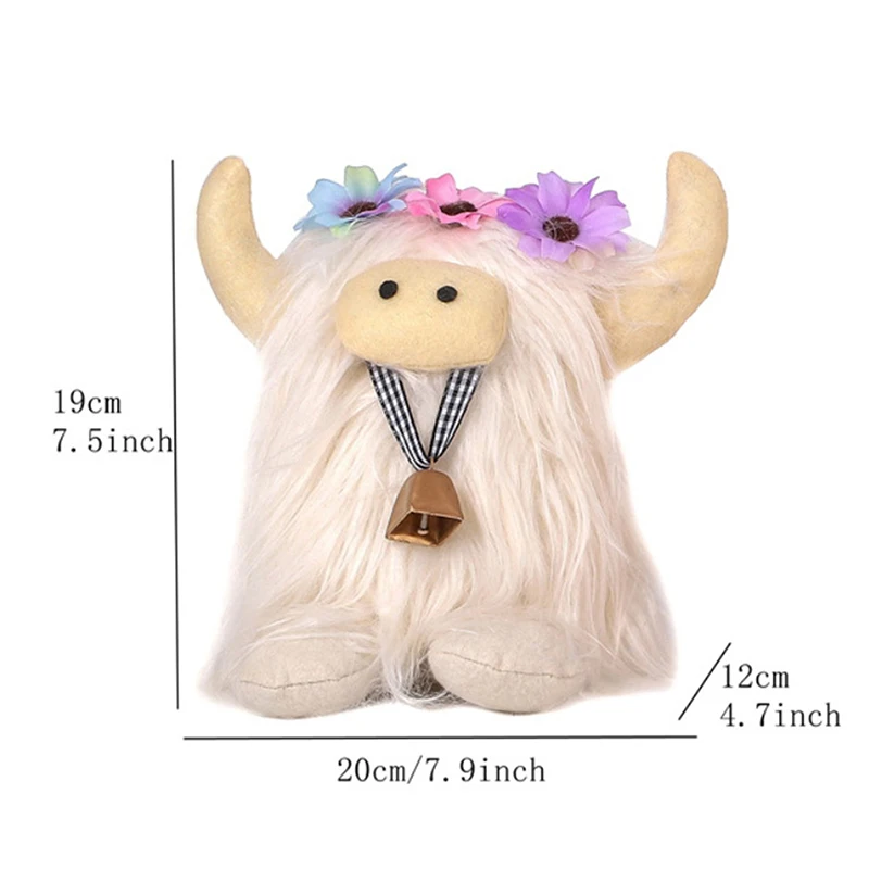 25cm simulação highland vaca pelúcia animal boneca macio recheado highland vaca brinquedo de pelúcia kawaii crianças presentes do bebê brinquedo decoração do quarto casa