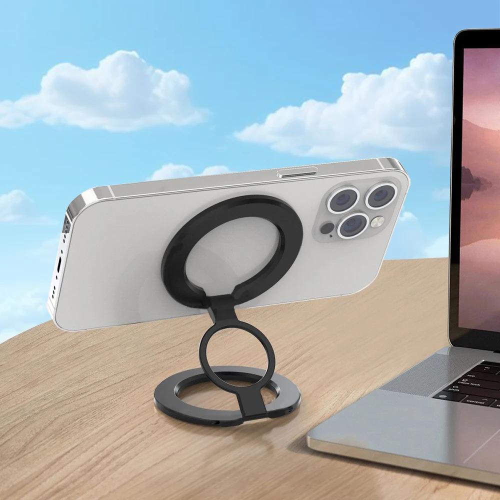 حامل للكمبيوتر اللوحي المغناطيسي 3 أقسام مزدوجة الجوانب حلقة شفط مغناطيسية للهاتف المحمول Popsocket Magsafe Ipad حامل مزدوج