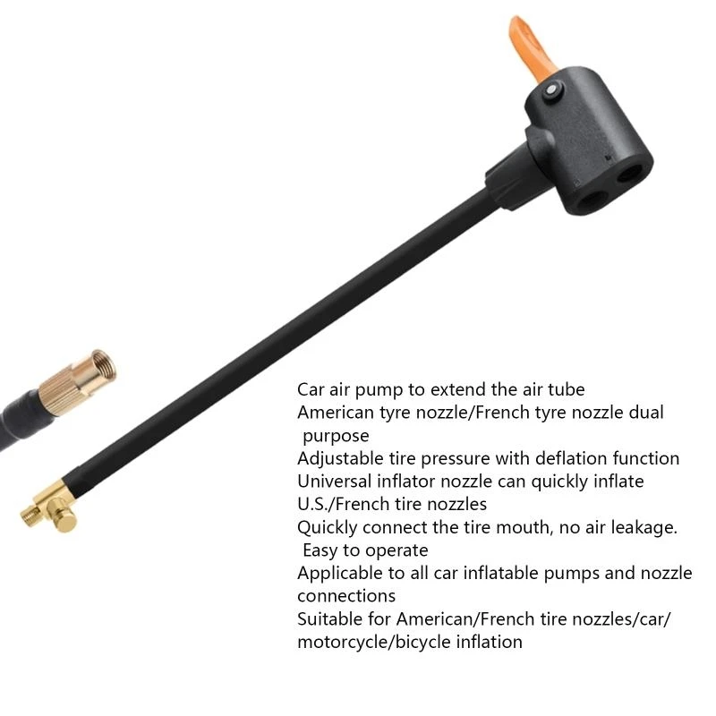

SZCH Air Compressor Extension Tube Adapter Twist Car Inflator Hose Air Pipe Tube Quick Inflation Chuck Adapter