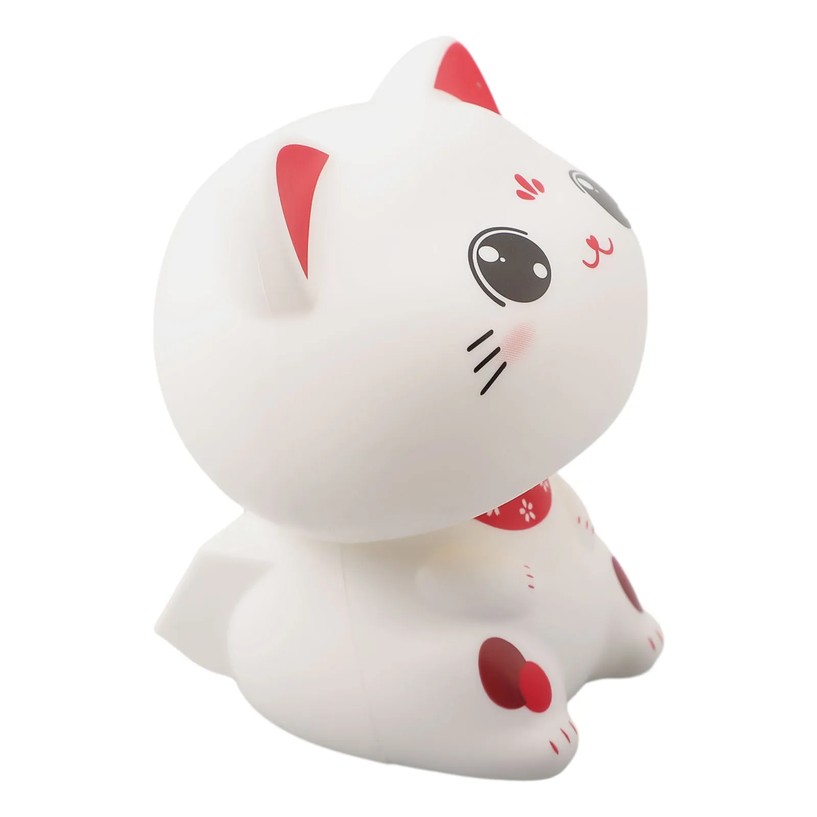 1pcs Solar Powered Maneki Neko Waving Arm Beckoning Fortune Cat Swinging Nodding For Home Office Car Decordesktop Ornament