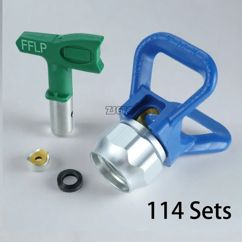 LP Set Airless Tips Nozzle 1-5 Serie pak Lage Druk Met 7/8 Nozzle Guard Voor Wagner Airless Verfspuit spuitpistool gereedschap