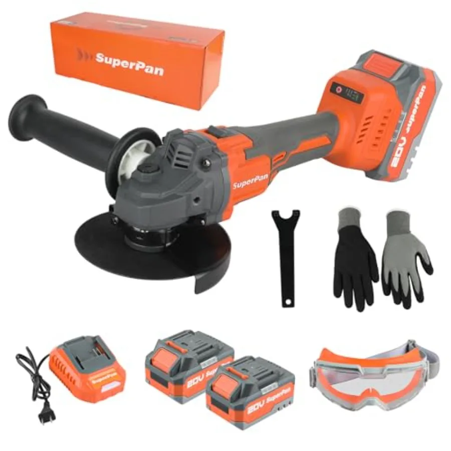 

Аккумуляторная угловая шлифмашина 20В, 8500 об/мин, бесщеточный двигатель, диск 4-1/2'', 2 аккумулятора 4.0 Ач и быстрое зарядное устройство, 2-позиционная рукоятка, профессиональная модель