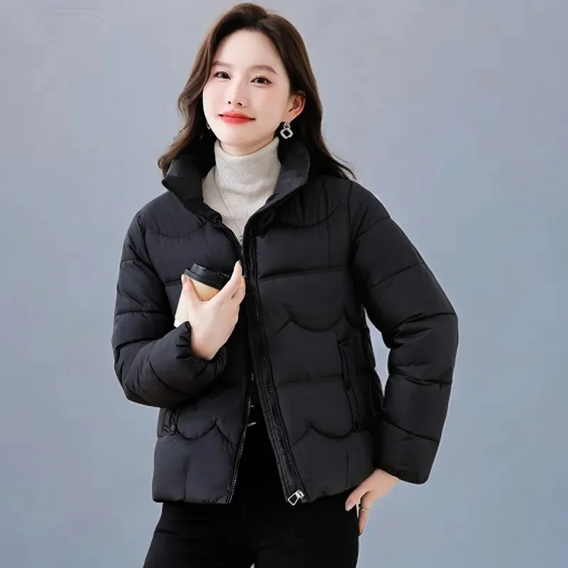 Korean version Warm Cotton Padded Coat Ladies2025Winter New Thick Down Cotton Parkas Jacket Women Short Overwear Fashion Outwear