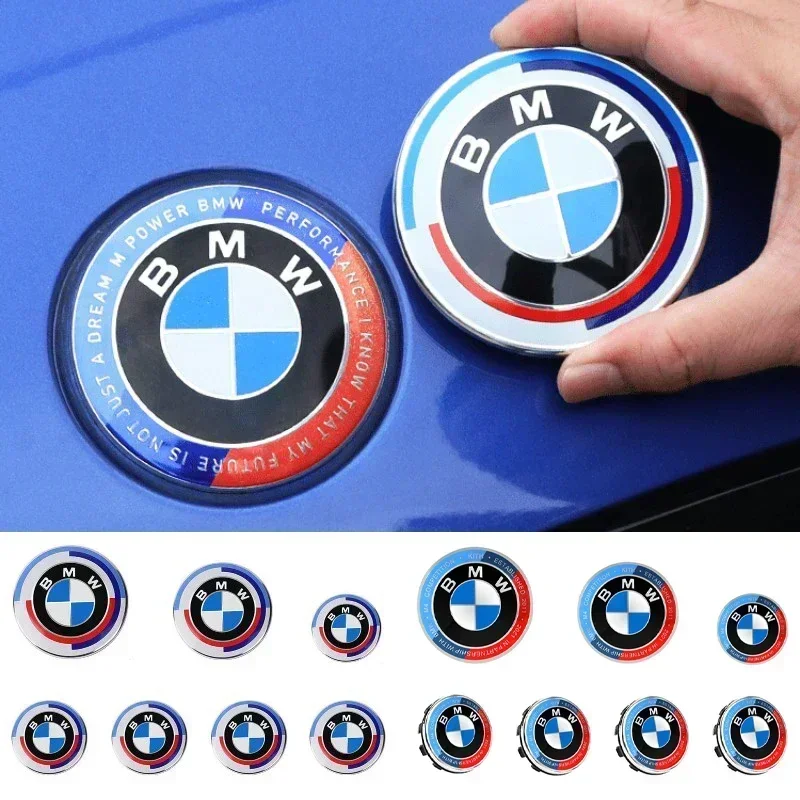 

7Pcs Car Hood Front Rear Trunk Emblem Badge For BMW 50th Anniversary Edition E36 E46 E53 E90 E60 E93 E87 G01 G20 X3 X5 F30 F20