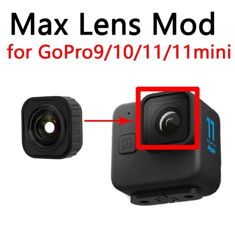 

Max Lens Mod for Gopro hero 9/10/11/11mini black Action Camera Lens Cover Replacement Protective Accessories