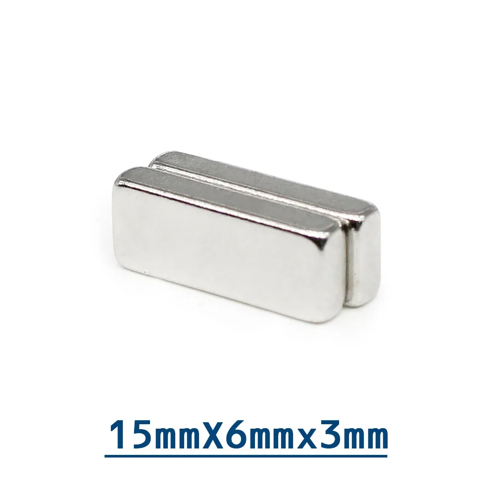 10/20/50/100/150/200/400PCS 15x6x3 mm Block Strong Powerful Magnets N35 Rectangular Permanent Neodymium Magnets 15x6 15*6*3