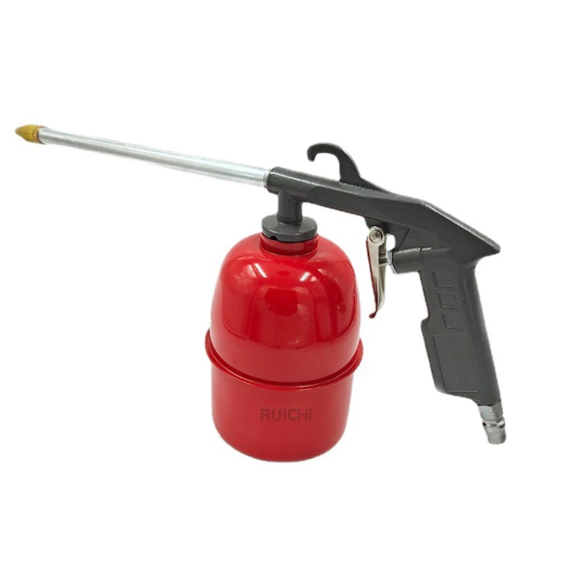 1 Pcs Zinc Aalloy Pneumatic Car Engine Cleaning GgunRed Pot Gray Car Repair Engine Oil Channel Cleaning Gun