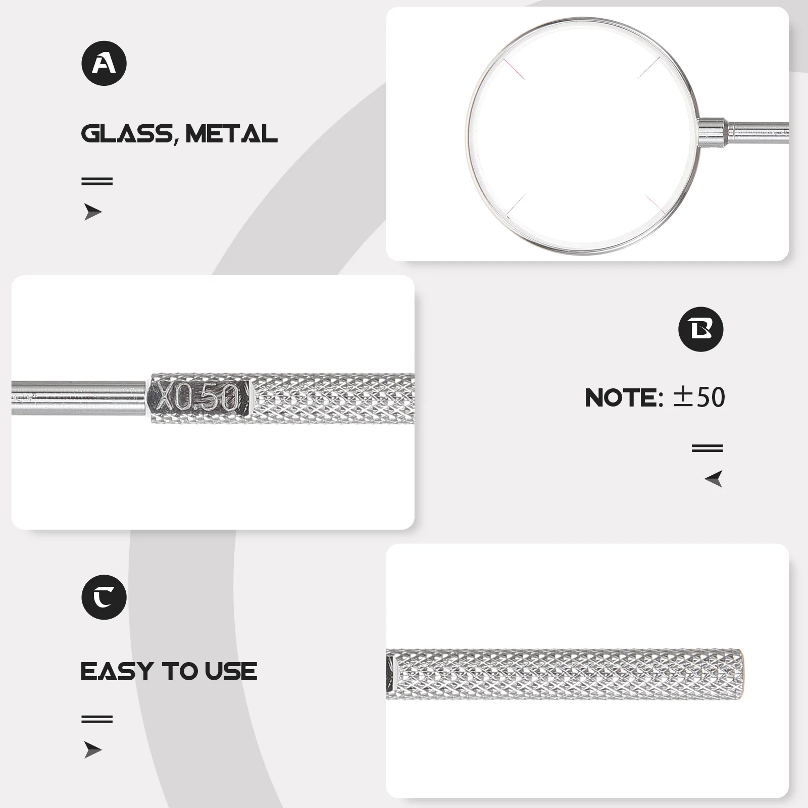 

Cross Cylinder Optical Lens Optometry Tool For Vision Test Portable Metal Handheld Device Teaching Equipment Accessory