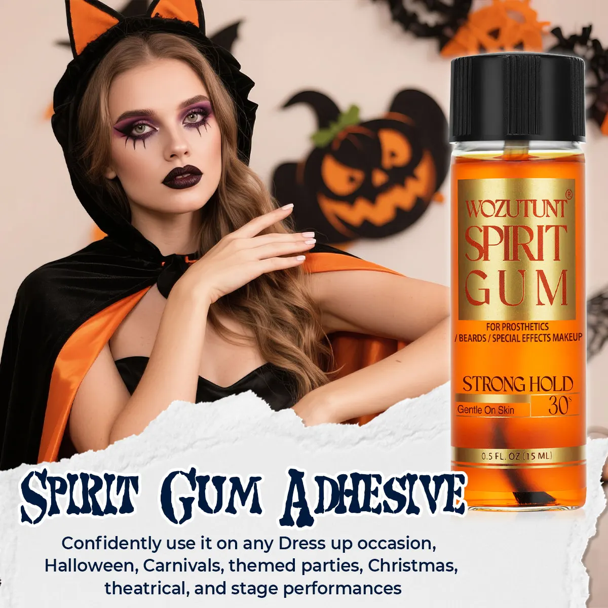 هالوين المهنية ماكياج الاصطناعية الغراء لاصق قوي الروح اللثة تأثيري متعددة الوظائف المؤثرات الخاصة ماكياج لاصق