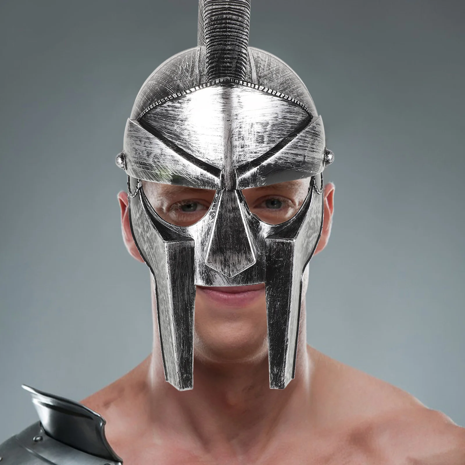 로마 고대 디자인 플라스틱 병사 의상 모자 코스프레 파티 무대 공연 소품