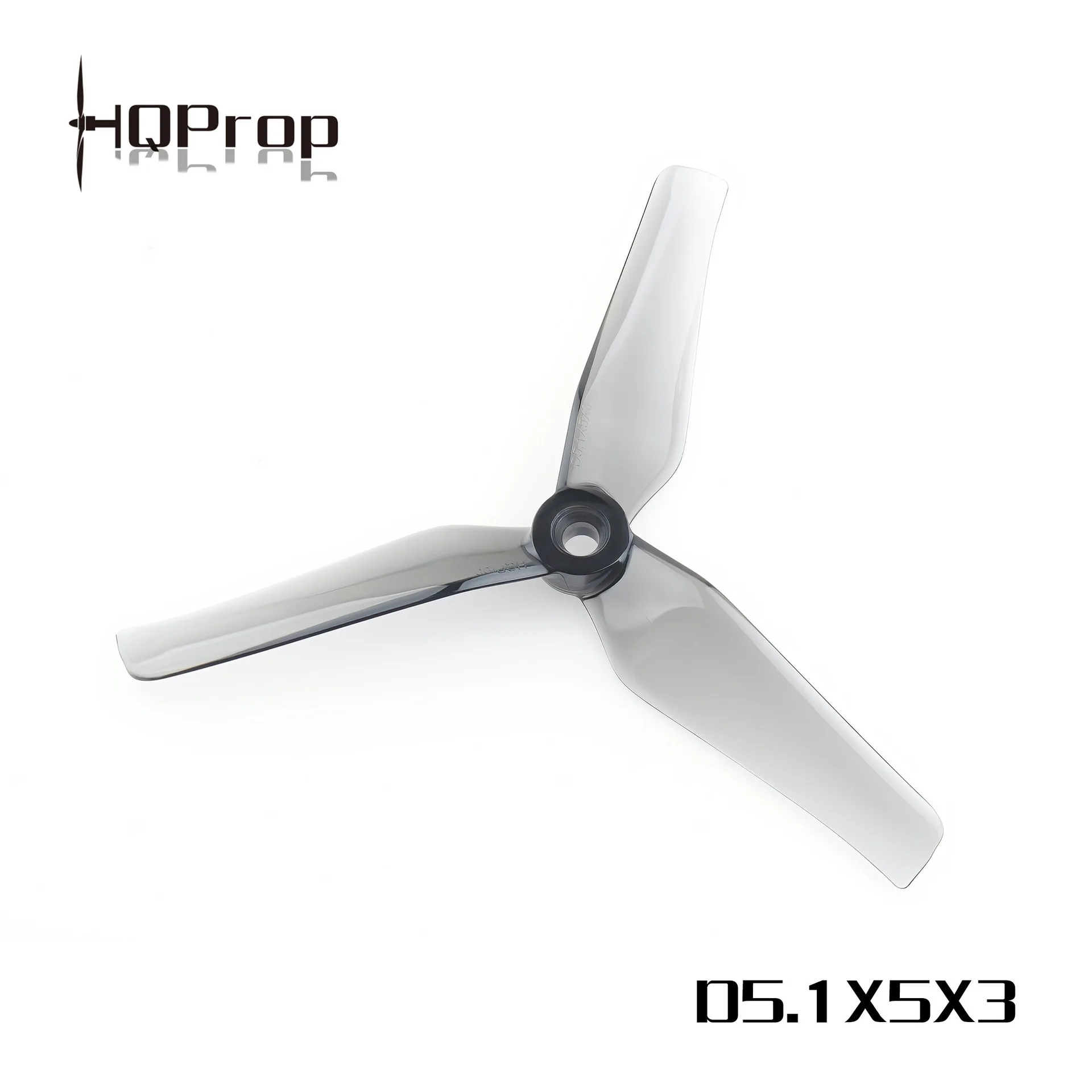 10 paires d'hélices HQProp D5.1X5X3 de 5,1 pouces à 3 pales en PC, 2CW 2CCW, axe de 5 mm, 5 g, gris classique, couleur aléatoire, pour drones FPV longue portée