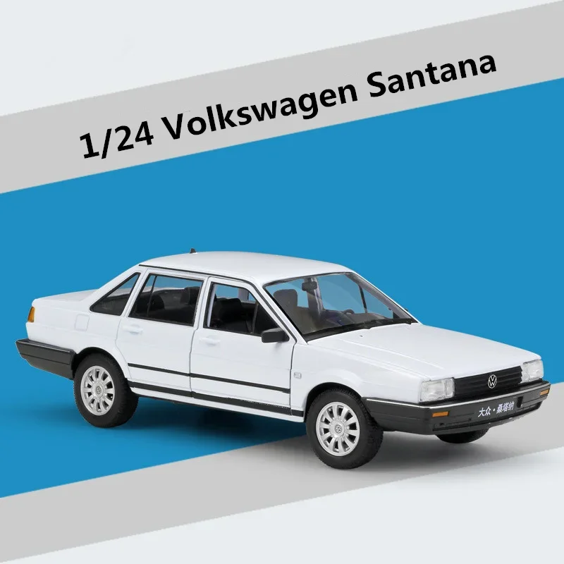 WELLY 1:24 Volkswagen Santana Alloy Simulation Car Model Diecasts Metal Classic Car Vehicles Model Collection Boys Toys