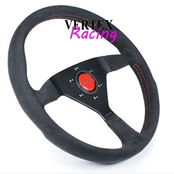 14Inch MONTECARLO MOMO Steering Wheel Car Rally Racing Suede Leather JDM Steering Wheel Volantes For VW HONDA TOYOTA BMW Nissan