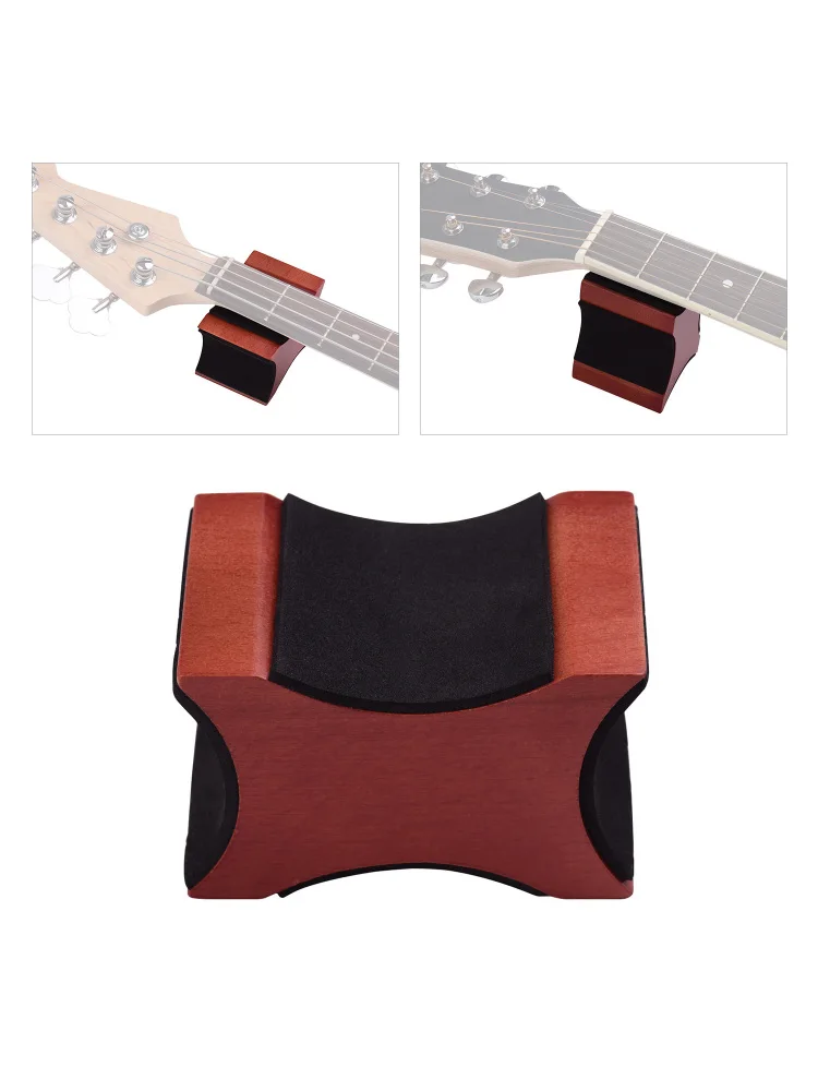 Guitar Neck Rest Support Pillow Mahogany Material 2 Usage Height Luthier Tool for Electric Acoustic Guitar Bass
