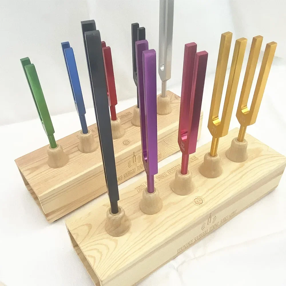 Aluminium Alloy Tuning Fork Set Sound Healing Chakras Therapy Colorful Tuning Forks Diapason Musical Percussion Instruments