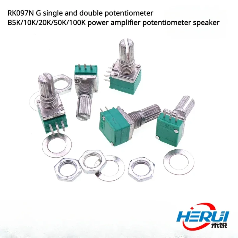 

RK097N G single and double potentiometer B5K/10K/20K/50K/100K power amplifier potentiometer speaker