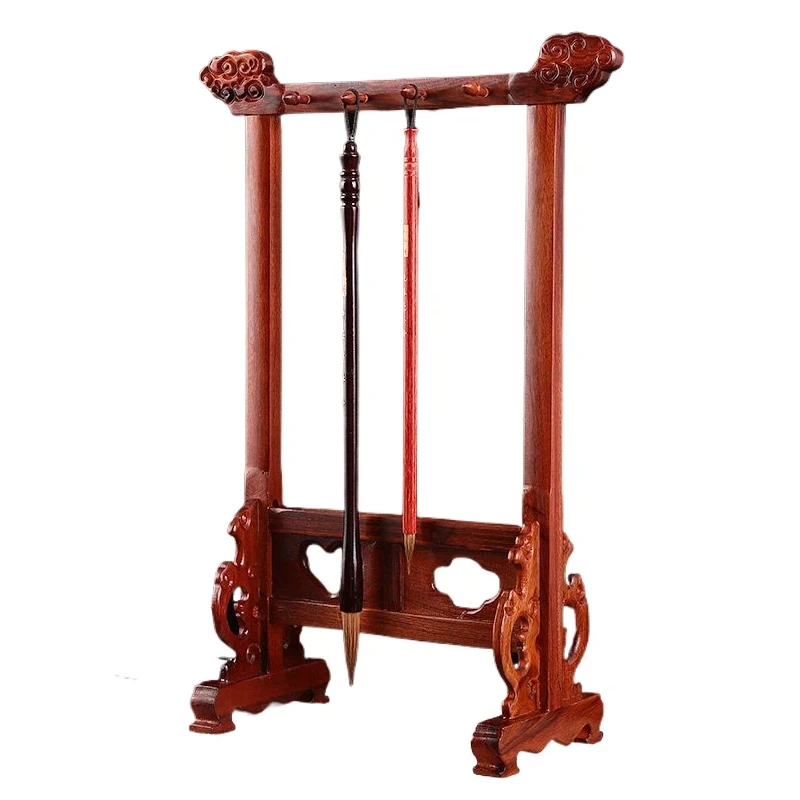Simple Hanging Calligraphy Brush Wooden Brush Rack Calligraphy Writing Painting Brush Pen Holder the Four Treasures of the Study