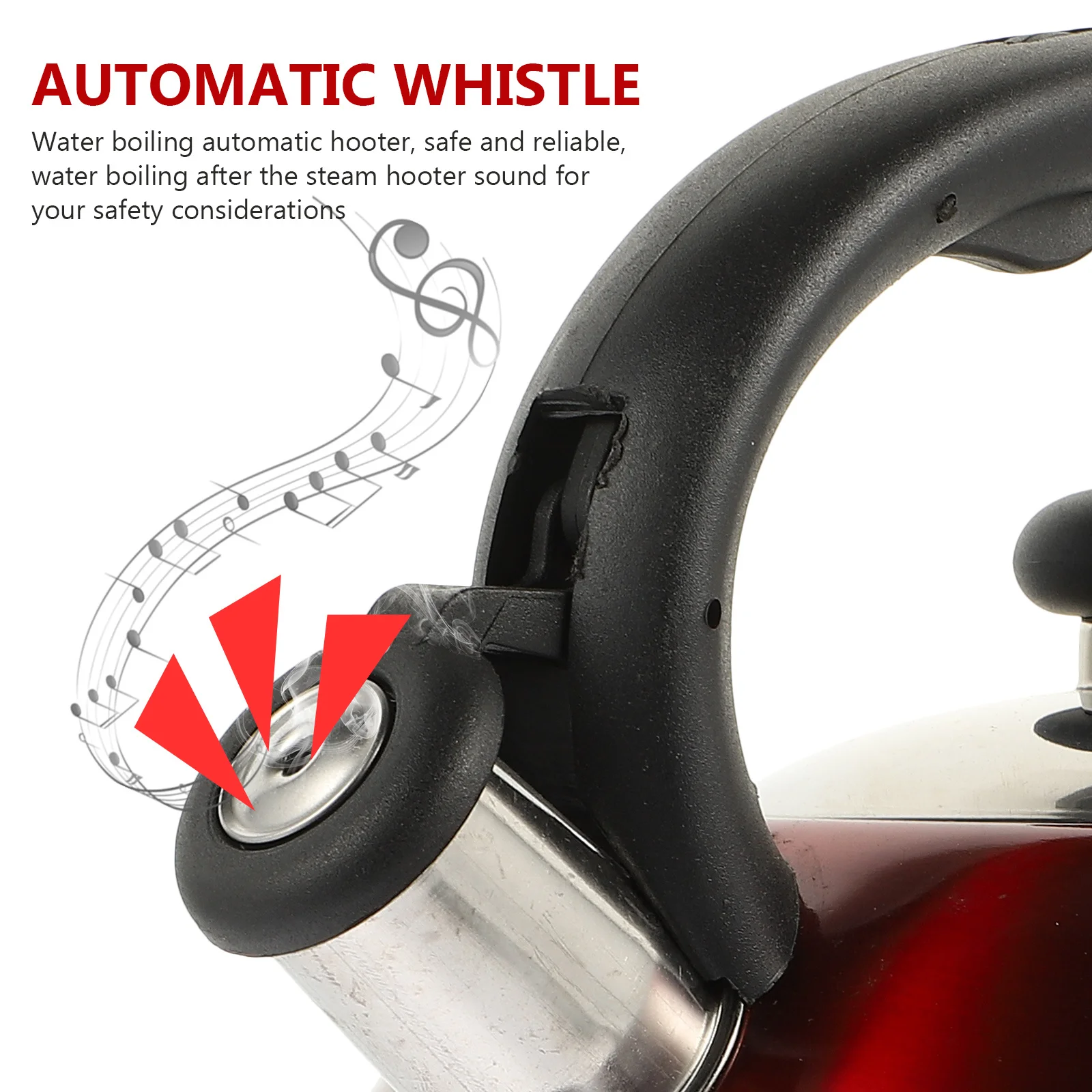 

1pcs Whistling Kettle Stainless Steel Boiling Pot Automatic Hooter Heating Water Kettle For Home Kitchen Tea Coffee Portable