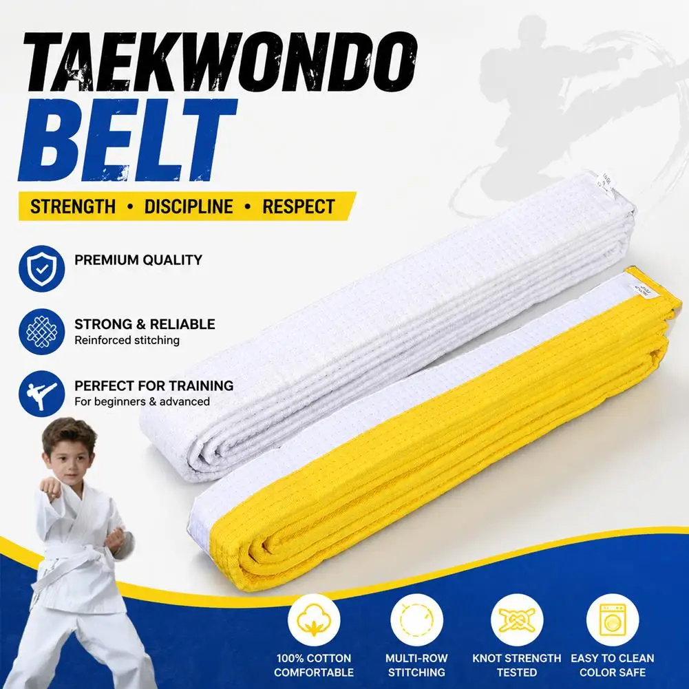 1PC Martial Arts Karate Judo Taekwondo Professional Belts Judo Jiu jitsu Standard Tapes Protective Waistband