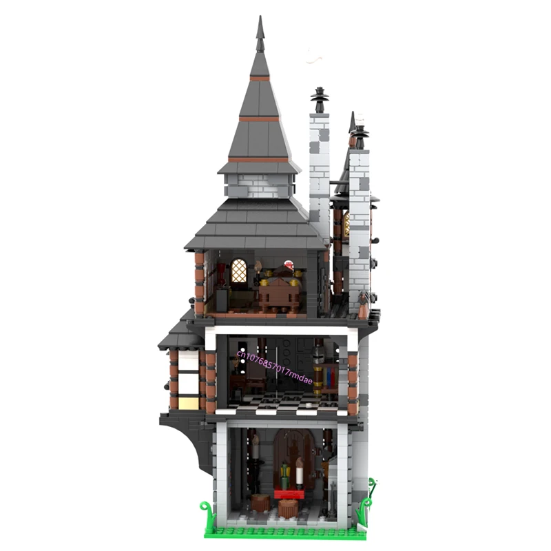 1823 pezzi MOC European Street View Medievale Tower House Building Idee creative fai-da-te Retro giocattolo per bambini Regalo di compleanno blocchi di costruzione