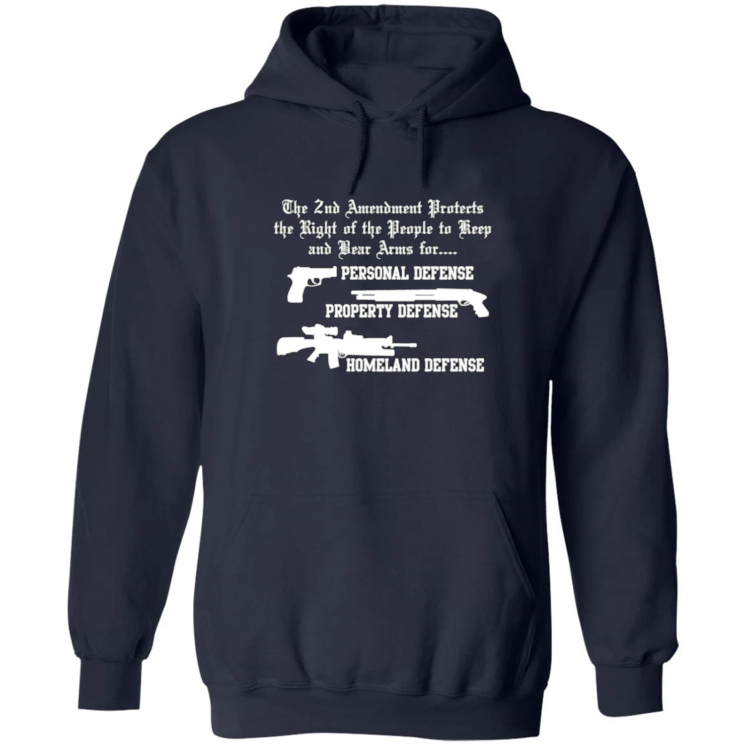 Gun Rights Personal Property & Homeland Defense 2nd Amendment Pullover Hoodie New 100% Cotton Comfortable Casual Mens Sweatshirt