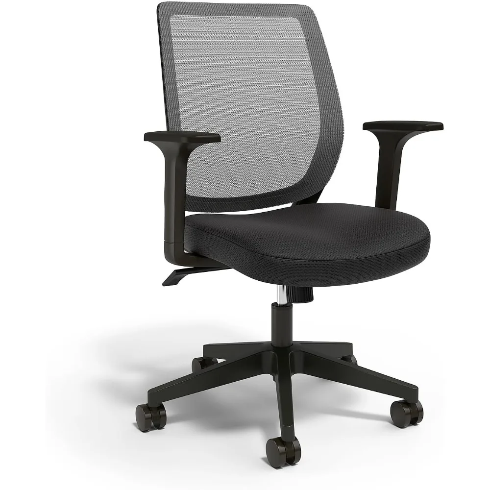 

Mesh Back Swivel Office Chair, Ergonomic Fabric Seat, Adjustable Height, Tilt Tension and Tilt Lock.