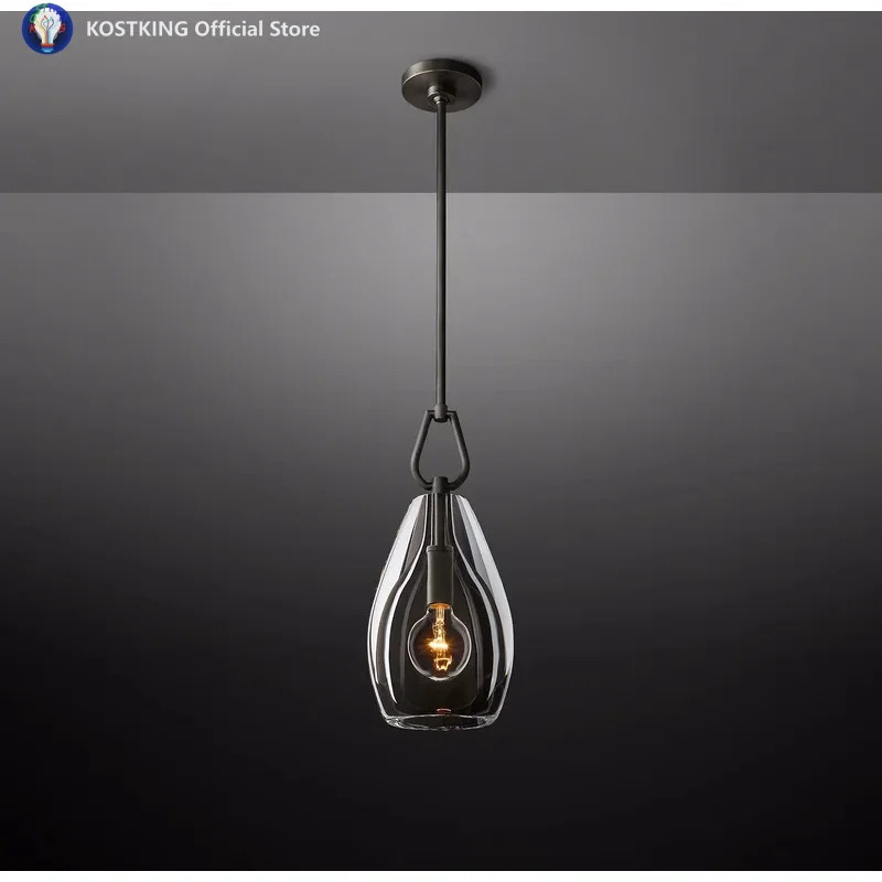 

High End American Crystal Chandelier, Bedroom Headboard Chandelier High-End Feel Modern All Copper Crystal Hotel Restaurant Ba