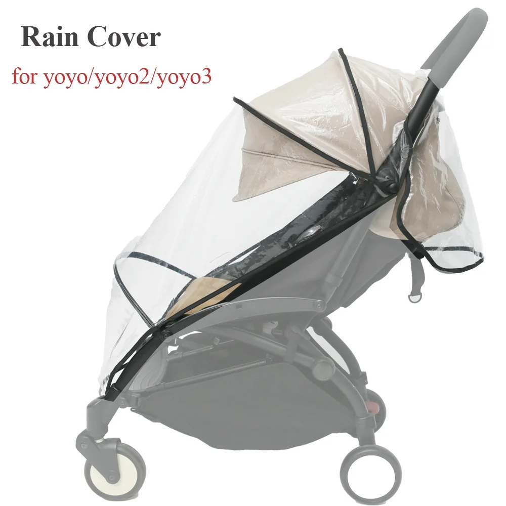 Stroller Rain Cover For YOYO 0+/YOYO 6+  Baby Carrige Rain Coat Safety EVA Material Water Proof 1:1 Design Stroller Accessories
