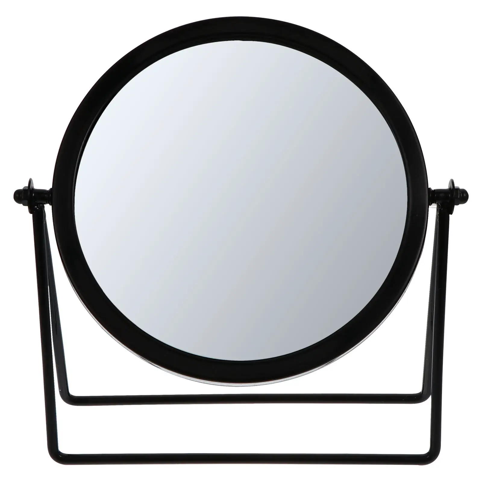 مرآة تجميل دوارة فاخرة من المعدن، مرآة مكياج واضحة خالية من التشوهات، مرآة مكتبية لغرفة النوم والحمام