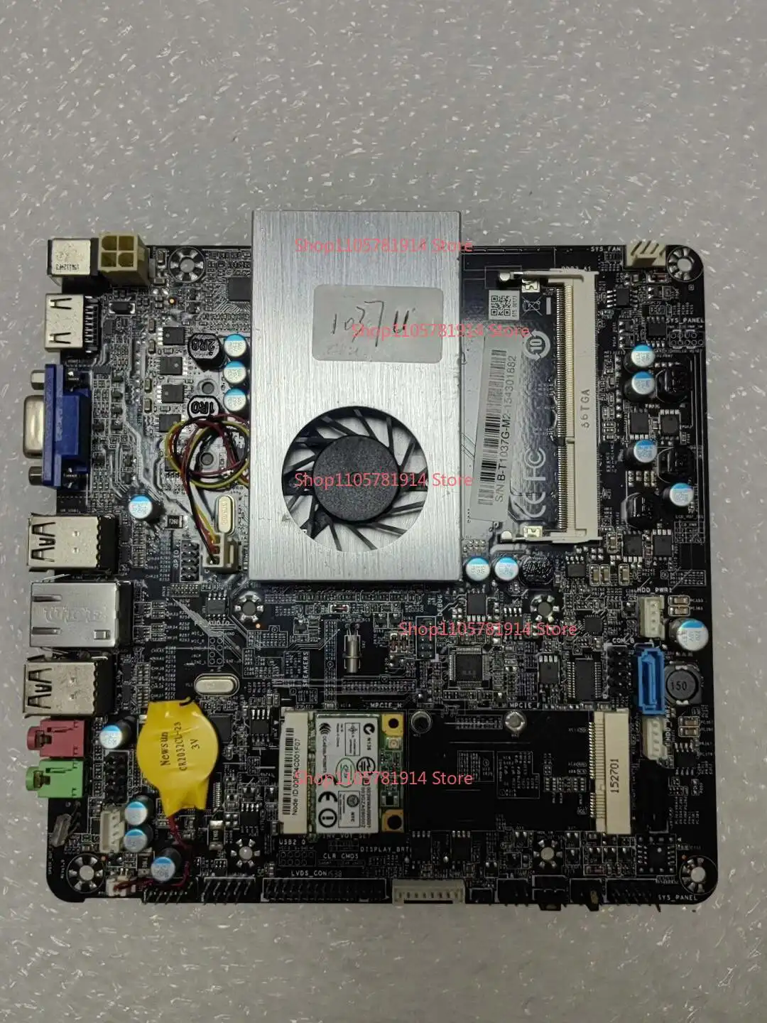 ForT1037G M2 Industrial Control Main Board 1037U Low Power Mini Computer Main Board with Original Fan