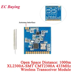 1-2Pcs CMT2300A SI4438/SI4432 433MHz GFSK LoRa Wireless Transceiver Module RF Transmitter Receiver Spring Antenna Distance 1000m