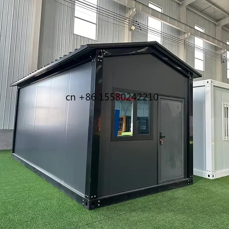 2026 hot Windproof Detachable Mini Modular Container House for School with Bathroom Pitch Roof Sandwich Panel Construction