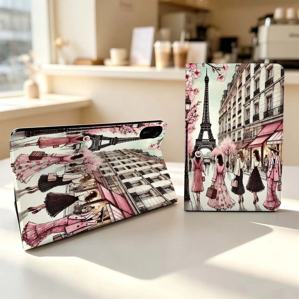 Paris Street Spring Fashion For Xiaomi Poco Redmi Pad 8 2 4 5 6 6S 7 7S SE Pro Max 14 11 8.7 11.2 12.5 Inch Tablet Case Fashion