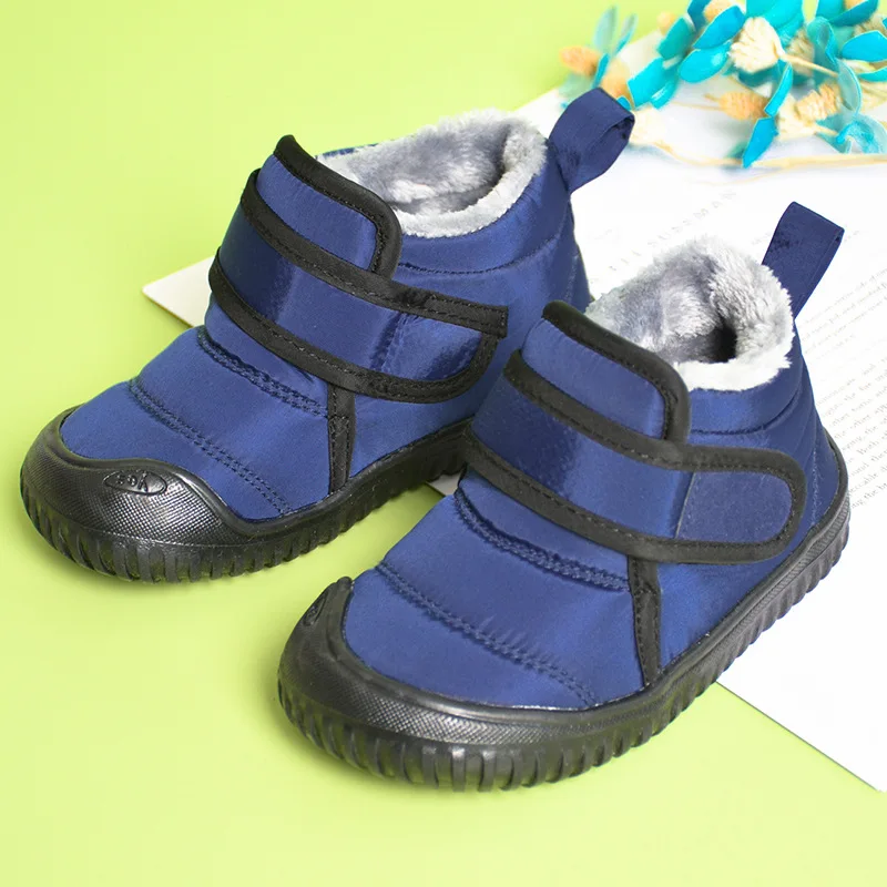 Early Winter Baby Snow Boots Children Plus Velvets Cotton Shoes Boys Girls Comfortable Warm Winter Boots Kids Hook Short Boots