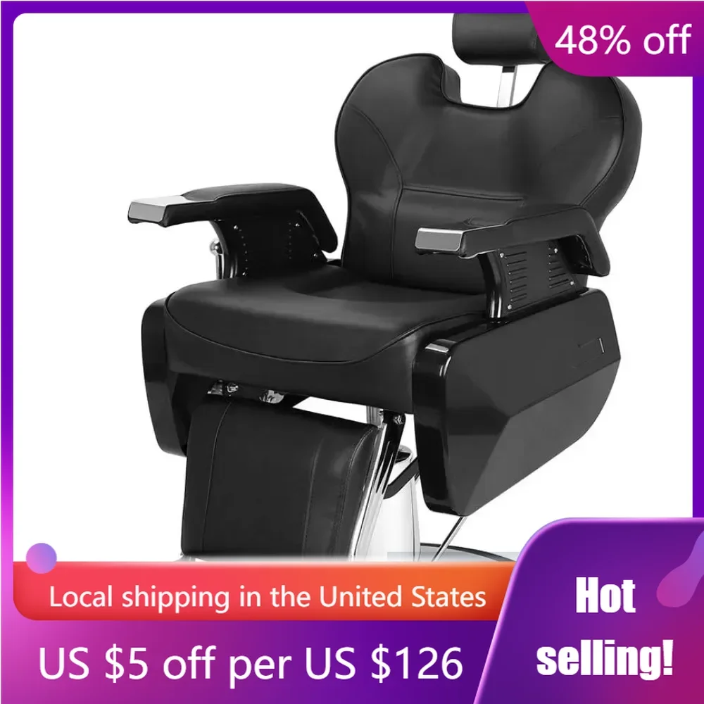 Barber Chair Recline 360 Degree Swivel Height Adjustable Heavy Duty Hairdresser Chair Beauty Salon Spa Tattoo Styling Equipment