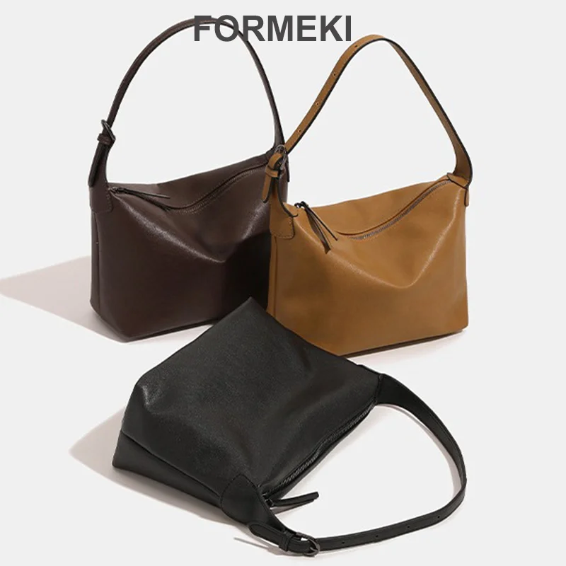 Formeki Women\'S Bag Handbag For Women Ins Fashion Solid Color Hobos Casual Office Ladies Bag Retro