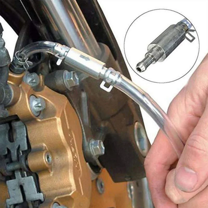 Freio Fluido Sangrador Mangueira com One-Way Non-Return Válvula de retenção Auto Car Veículo Motocicleta Freio Embreagem Sangrador Mangueira Tubo Kit Ferramenta