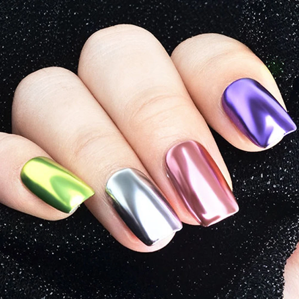 

16 Colors Mirror Glitter Nail Powder Customizable Nail Polish Bottle Set Optic Metal Sequins Pigment