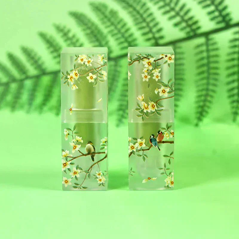 Small Fresh Scrub Square Lipstick Tube Empty Lip Balm Container Lip Tubes