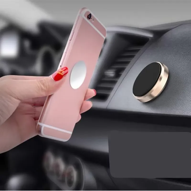 Car Air Outlet Mini Magnet Mobile Phone Holder Car Magnetic Bracket Adhesive Metal Instrument Bracket