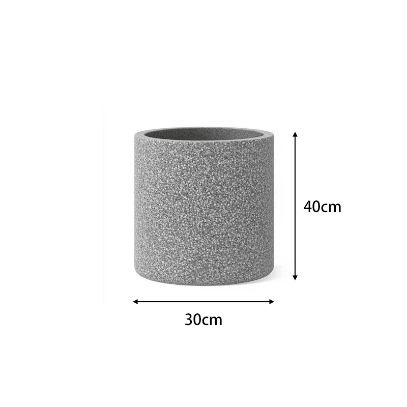 Outdoor terrazzo stainless steel flower box combination courtyard outer terrace restaurant milk tea shop indoor equipendulum par