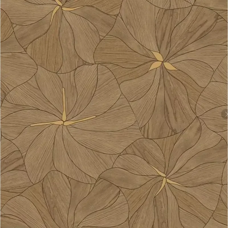 Custom Item, Contact Us Solid Wood Irregular Lotus Leaf Parquet Flooring Newest Wooden Flooring