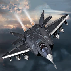 DIY 3D Metal Puzzle Military Weapon FC-31 Stealth Fighter Model Building Kits Assembly Airplane Jigsaw Puzzles for Adults Gifts
