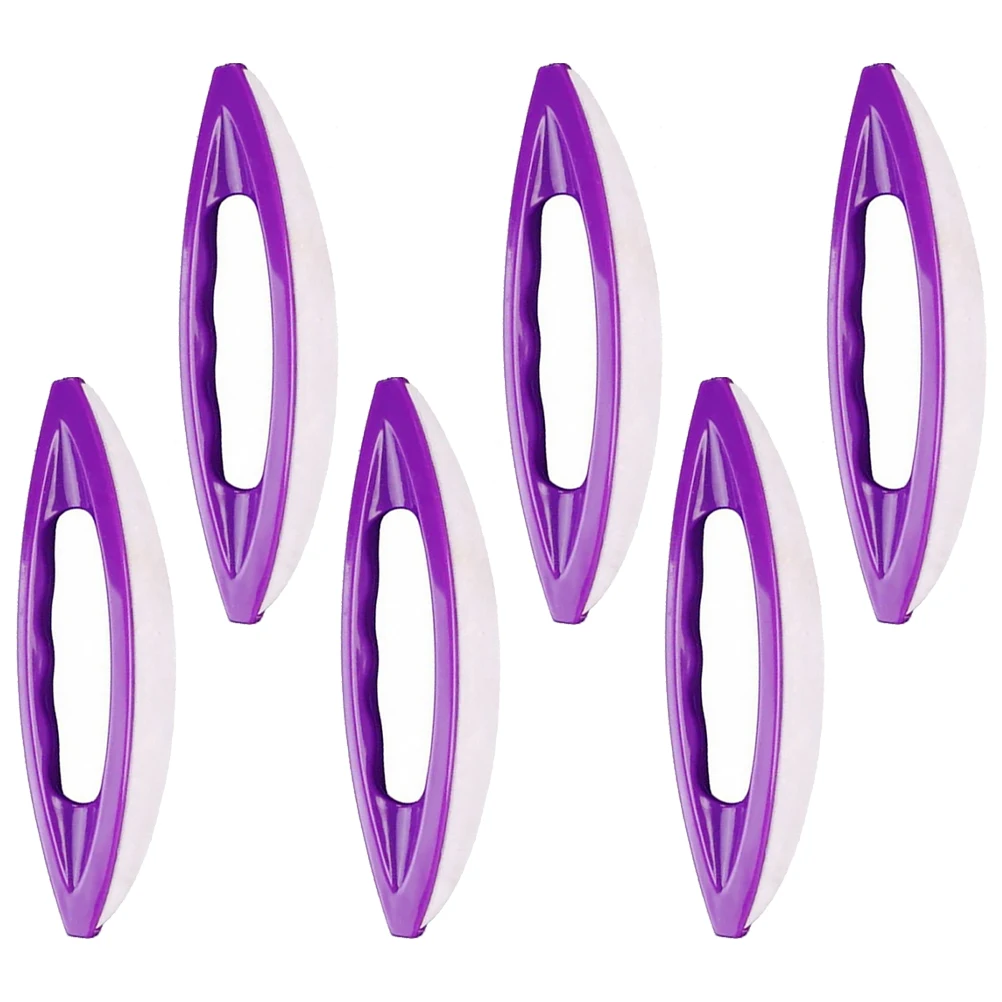 ชุดอุปกรณ์ทำเล็บ 6 ชิ้น แปรงขัดเล็บหนังแกะสำหรับเล็บธรรมชาติและเล็บปลอม ชุดดูแลเล็บแบบพกพา